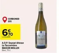corbonod (01)  6%  la bout  a.o.p. seyssel altesse la tacconnière maison mollex blanc, 75d  ander 