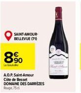 SAINT-AMOUR BELLEVUE (71)  8%  La bouto  A.O.P. Saint-Amour Côte de Besset DOMAINE DES DARRÈZES  Rouge, 75d 