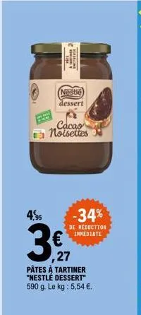 pâtes à tartiner nestlé