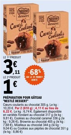 préparation pour gâteau 