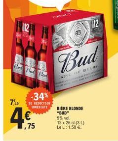 bière blonde Budweiser