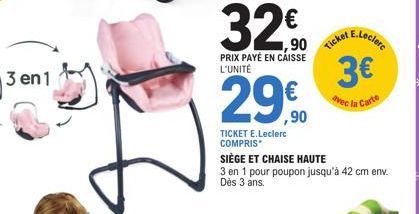 chaise haute E.Leclerc