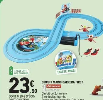 Circuit carrera first mario kart, circuit électrique dès 3 ans