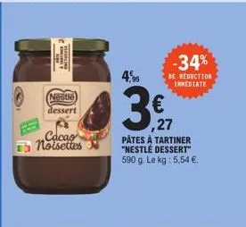 pâtes à tartiner nestlé