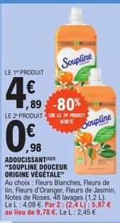 adoucissant Soupline