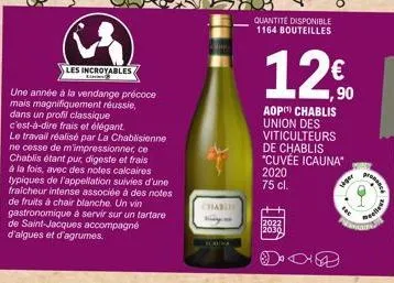 une année à la vendange précoce mais magnifiquement réussie, dans un profil classique c'est-à-dire frais et élégant.  le travail réalisé par la chablisienne ne cesse de m'impressionner, ce chablis éta