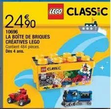 lego classic  24%  10696  la boite de briques créatives lego contient 484 pièces. dès 4 ans.  classic 