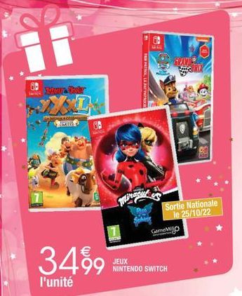 ab  Born Ostr  XL  3499  l'unité  Miracul  P  JEUX NINTENDO SWITCH  Sortie Nationale le 25/10/22  GameMillo  