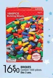 1000pcs building blocks  16%  1000  me  briques contient 1000 pièces. dès 3 ans. 