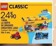 lego classic  24%  10696 la boîte de briques créatives lego contient 484 pièces. dès 4 ans.  classic 
