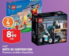 DES  4  ANS  899  CITY  LEGO®  BOITE DE CONTRUCTION Plusieurs modèles disponibles.  TECHNIC 