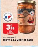 VANDE  DE  figms  FRANCE  3 99  ill  16,45 €  PAYS GOURMAND  TRIPES À LA MODE DE CAEN 