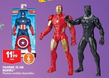 11⁹9  C  FIGURINE 25 CM MARVEL®  Plusieurs modèles disponibles.  DES 