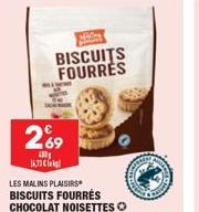 biscuits fourrés Les Malins Plaisirs