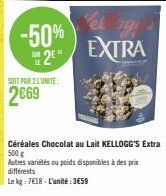 chocolat au lait Kellogg's