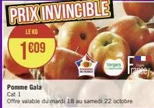 fommer  vergers  pomme gala cat 1  offre valable du mardi 18 au samedi 22 octobre 