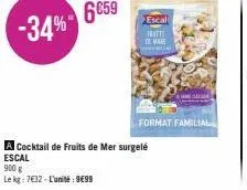 fruits de mer escal