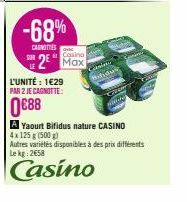 LE  -68%  CAGNES  L'UNITÉ: 1629  PAR 2 JE CAGNOTTE:  0€88  Casino  2 Max 