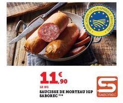 11.0  90  LE NO  SAUCISSE DE MORTEAU IGP SABOREC  n  SABOREC 