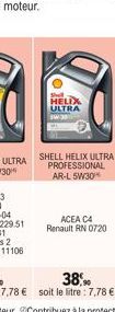 Shell HELIX  ULTRA  ACEA C4 Renault RN 0720 