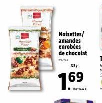 Noisettes/ amandes enrobées de chocolat  57758  125 g  169  1kg-12,52 € 