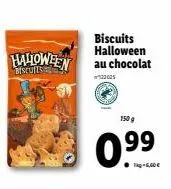 biscuits halloween  halloween au chocolat  biscuits  122005  150 g  0.99 