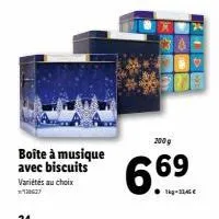 boîte à musique avec biscuits  variétés au choix  200 g  6.69 