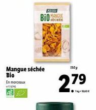 Mangue séchée  Bio  En morceaux 1945  Alexa MANGUE  150g  279 