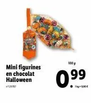 mini figurines en chocolat halloween  129787  100 g  0.9⁹9 