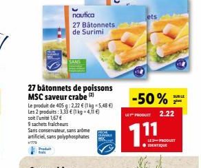 bâtonnets de surimi 