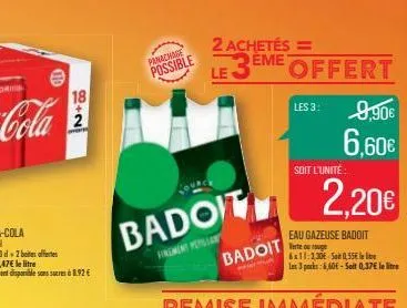 eau gazeuse badoit