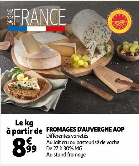 FROMAGES D'AUVERGNE AOP