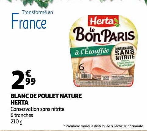 BLANC DE POULET NATURE HERTA