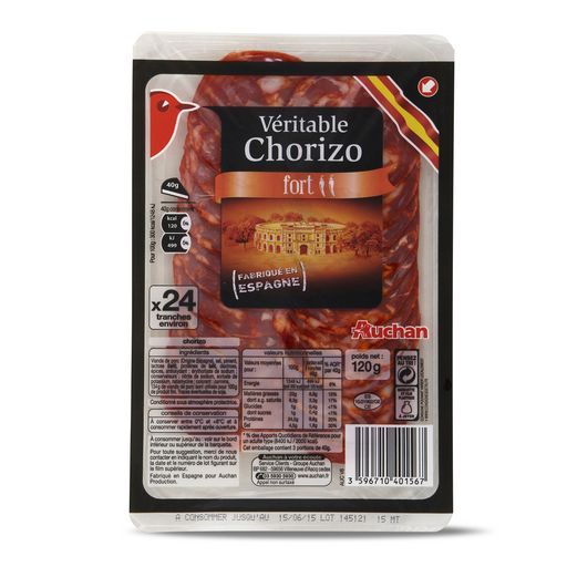 CHORIZO TRANCHÉ AUCHAN