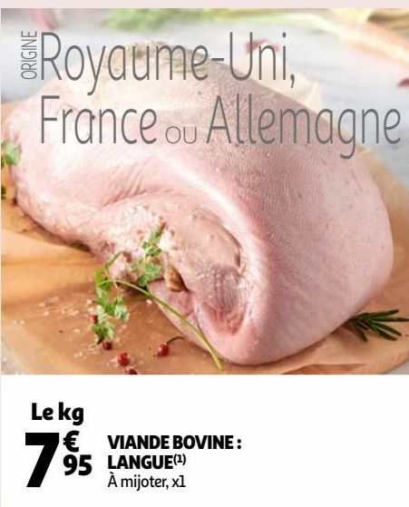 VIANDE BOVINE : LANGUE