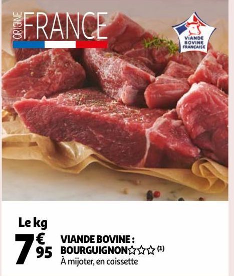 VIANDE BOVINE : BOURGUIGNON 