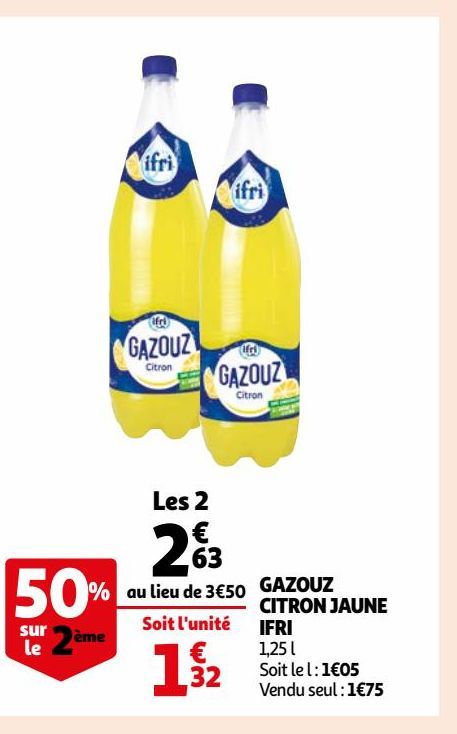 GAZOUZ CITRON JAUNE IFRI