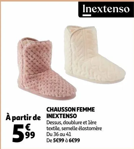 chausson femme inextenso