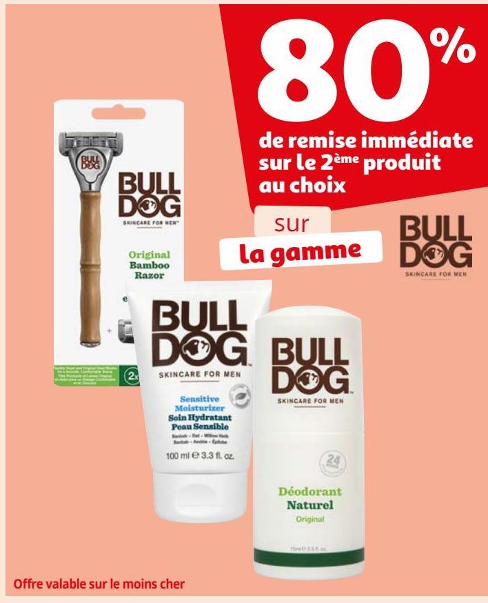 80% de remise immédiate sur le 2ème produit au choix sur la gamme 