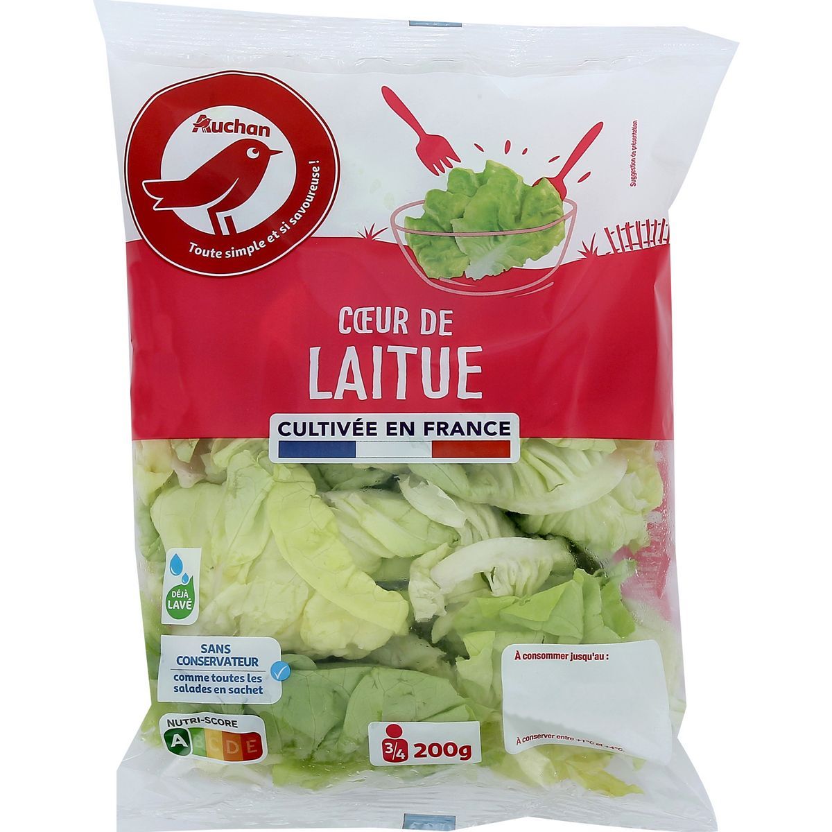 SALADE COEUR DE LAITUE AUCHAN