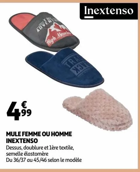mule femme ou homme inextenso