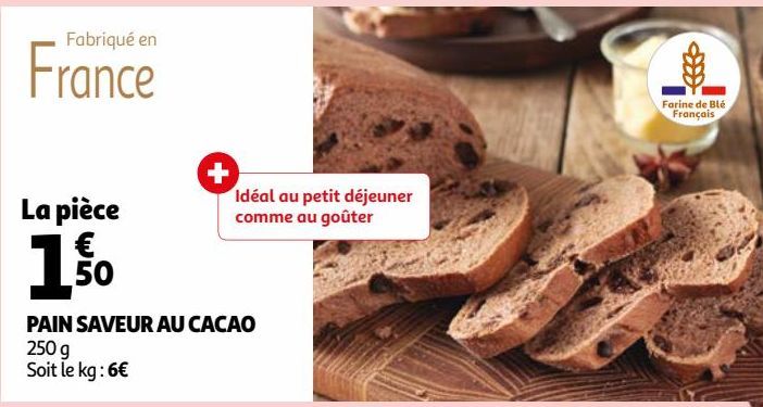 PAIN SAVEUR AU CACAO