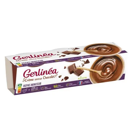 coupelle crème saveur chocolat gerlinea