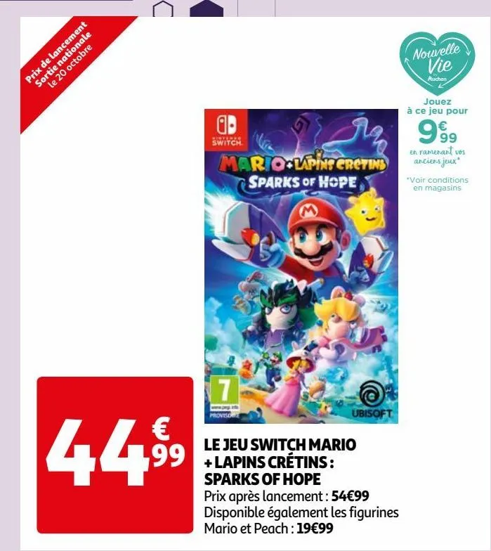 le jeu switch mario + lapins crétins : sparks of hope