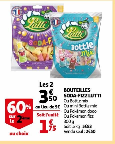 BOUTEILLES SODA-FIZZ LUTTI