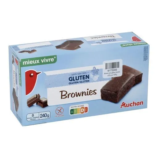 brownies mieux vivre sans gluten auchan