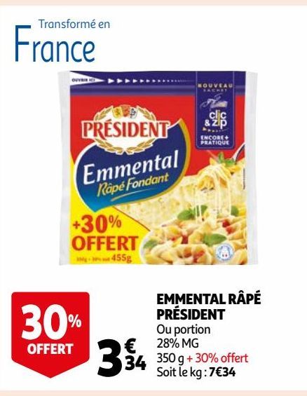 EMMENTAL RÂPÉ PRÉSIDENT