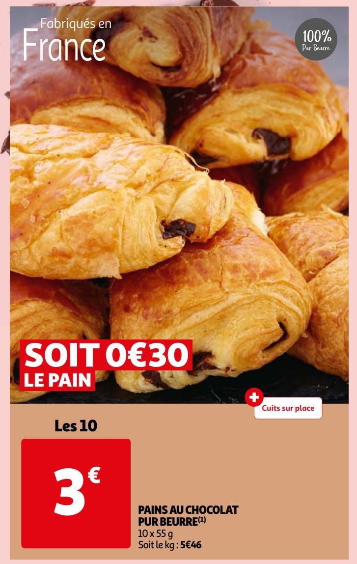 PAINS AU CHOCOLAT PUR BEURRE