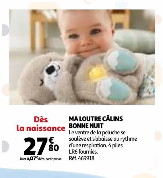 Promo Ma loutre câlins bonne nuit chez Carrefour