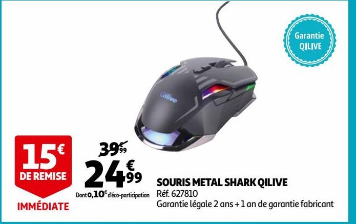 SOURIS METAL SHARK QILIVE 